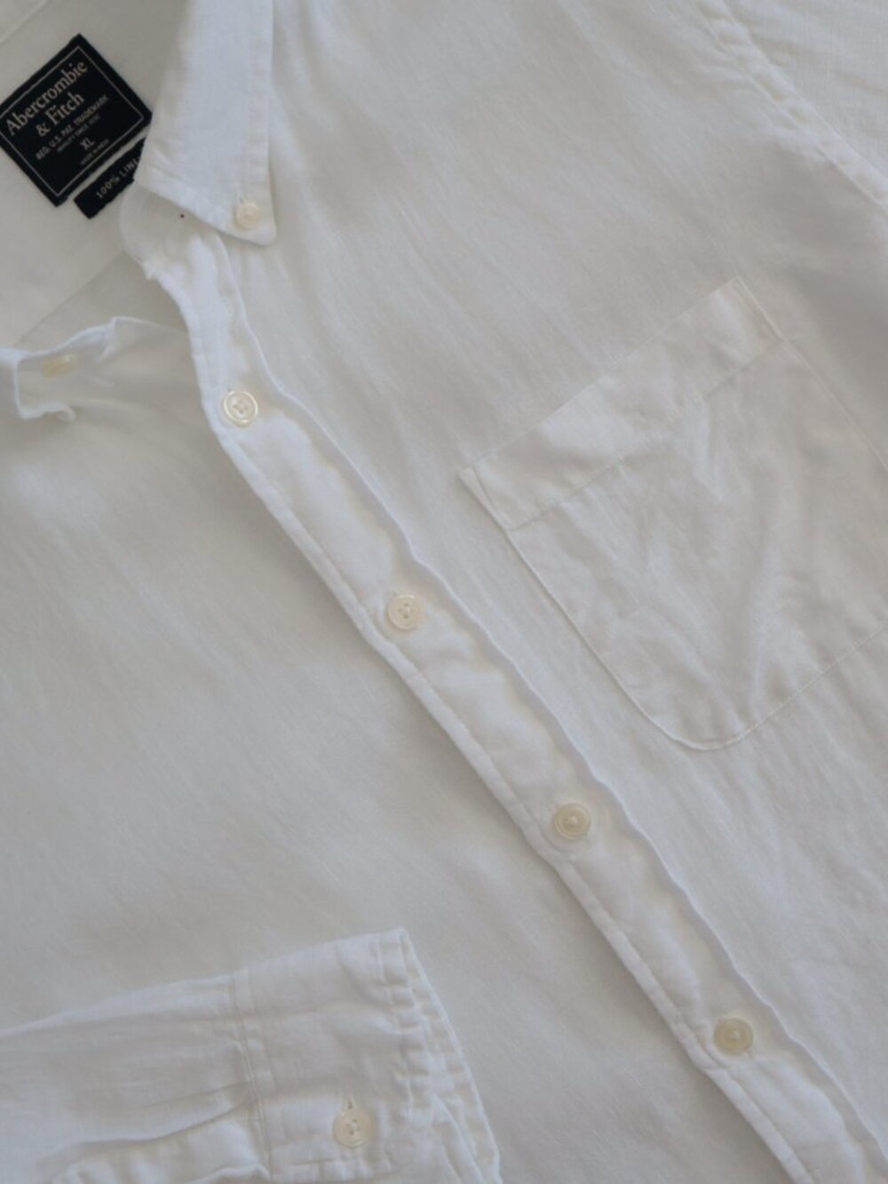 Abercrombie & Fitch Men's Button Down Linen Shirt | XL